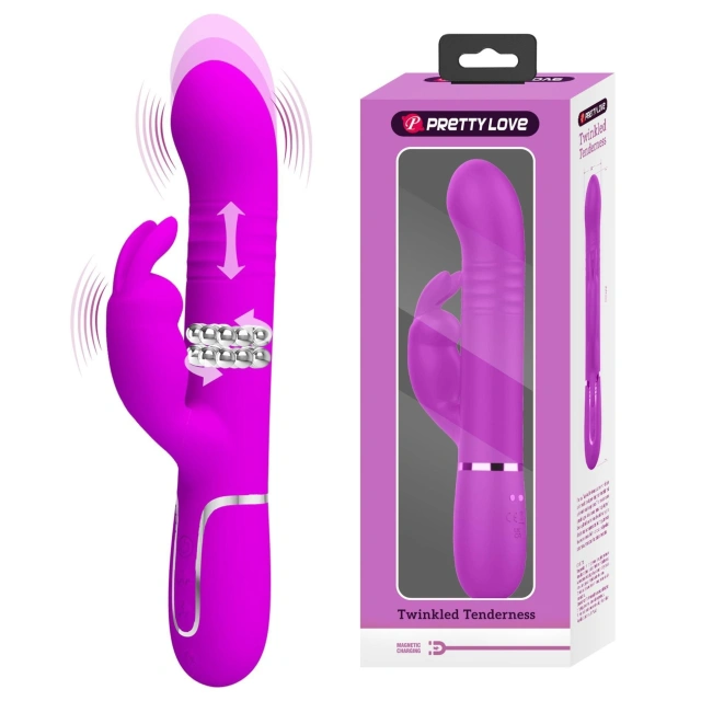 Wibrator Króliczek Coale Twinkled Tenderness Purple Pretty Love Posuwisty Fioletowy | 100% ORYGINAŁ| DYSKRETNA PRZESYŁKA